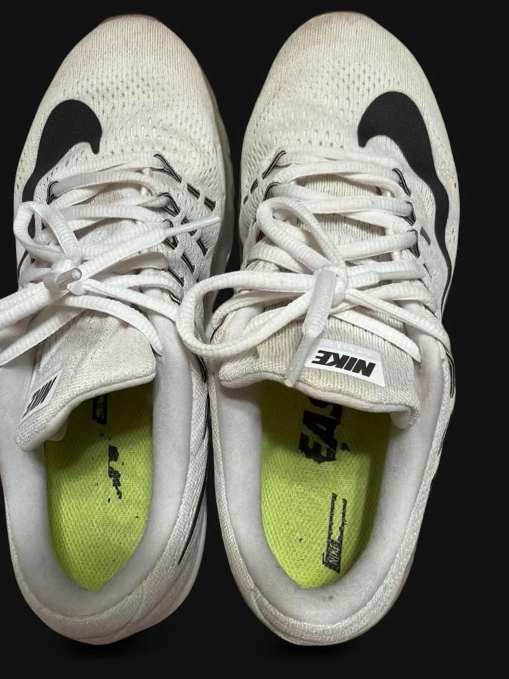 Nike White and Black Air Max Women’s Running Sneakers